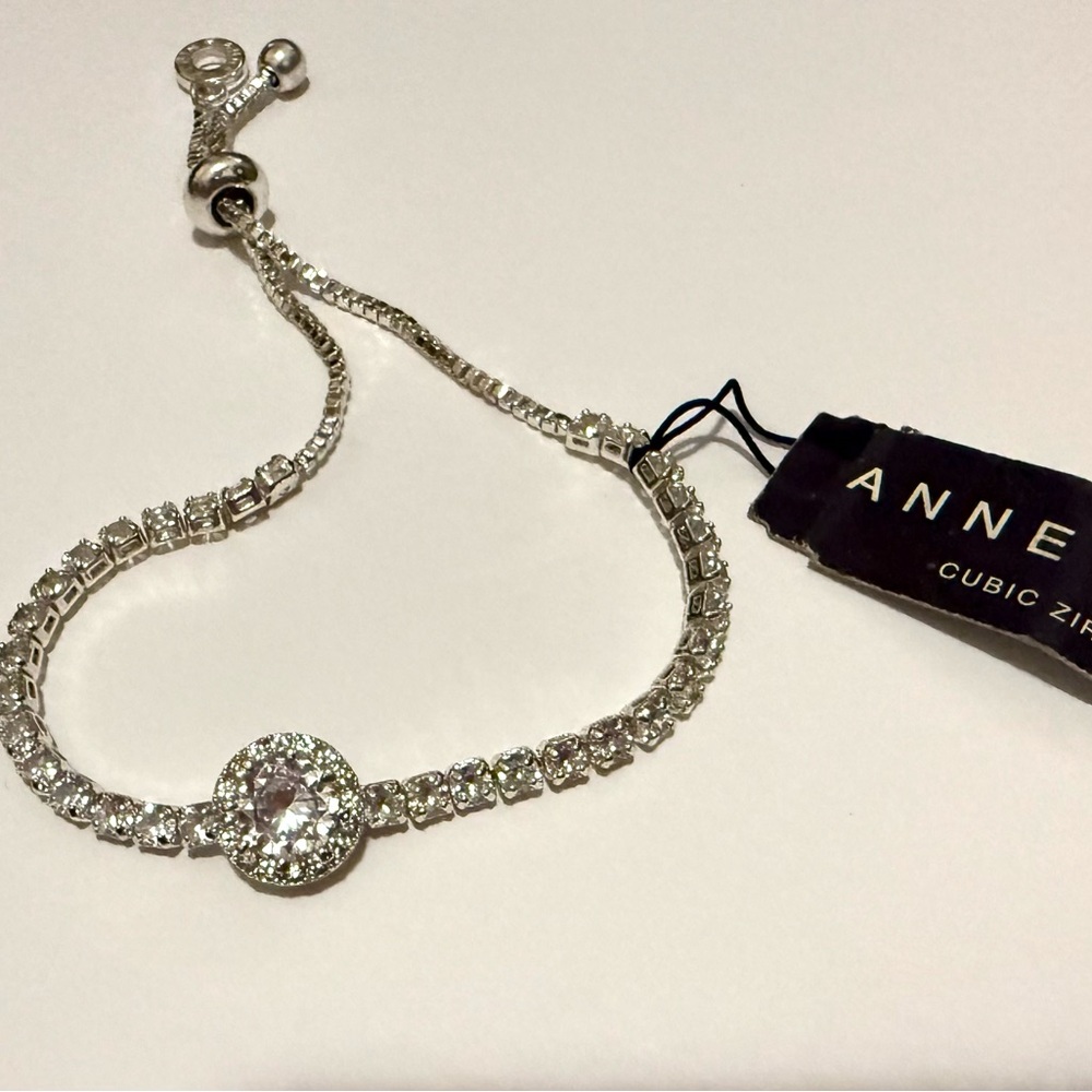 Anne Klein Silver Bracelet CZ